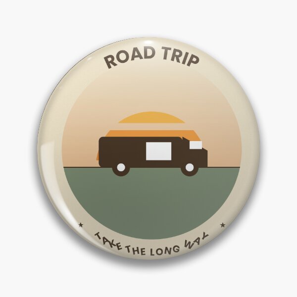 Item preview, Retro Road Trip Take The Long Way Vintage Camper Van Sticker designed and sold by VanSum.