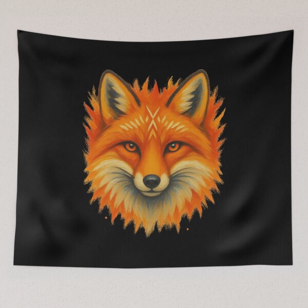 Item preview, Vibrant Geometric Fox – Colorful Cartoon Dog Animal Art designed and sold by Genius Geek.