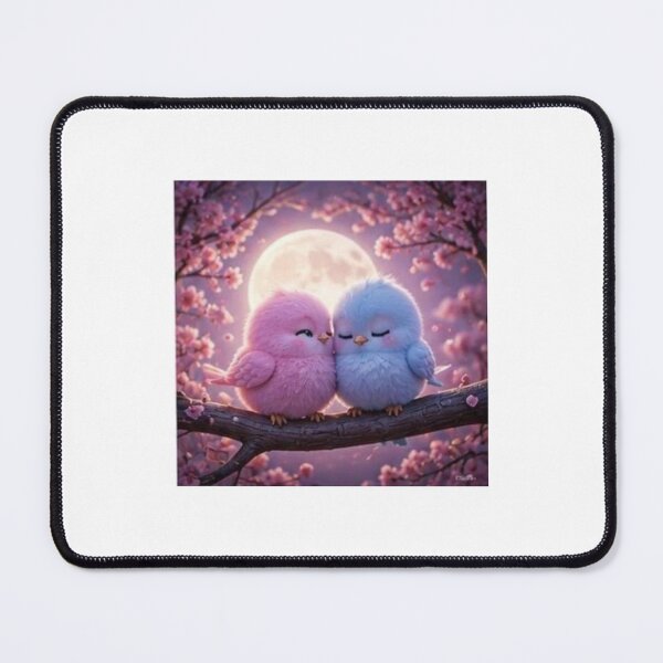 Item preview, Cute Blue Birds on Branch at Sunset designed and sold by ThilankaDesign.