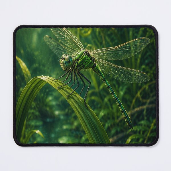 Item preview, Emerald Dragonfly in Fern Forest designed and sold by ArcaneVisionArt.