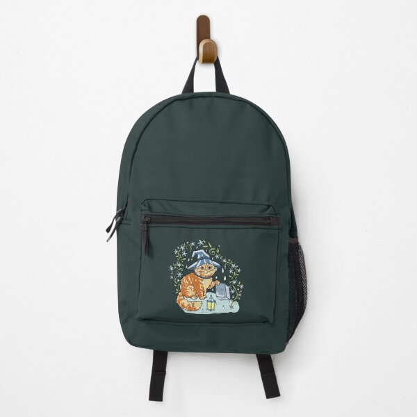 Item preview, Cat Book Wizard Whimsical Cottagecore Rain Illustration designed and sold by LeshanArt.