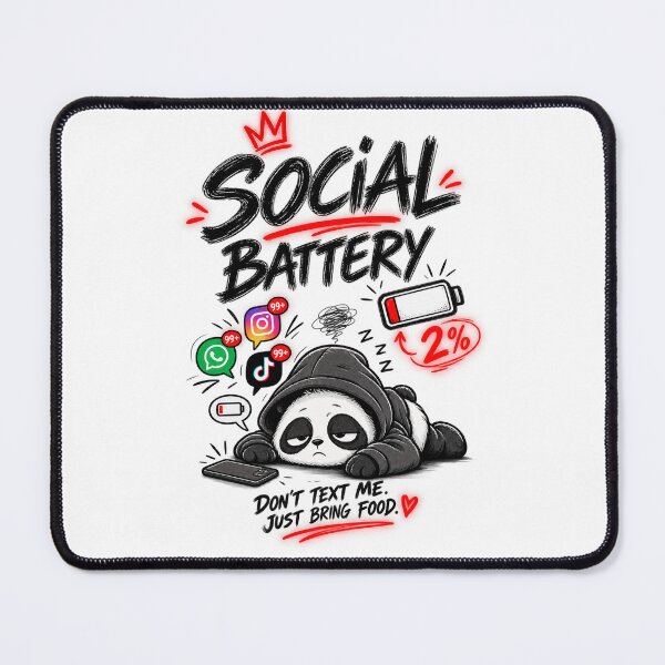 Item preview, Social Battery low  designed and sold by CorazonStudio88.