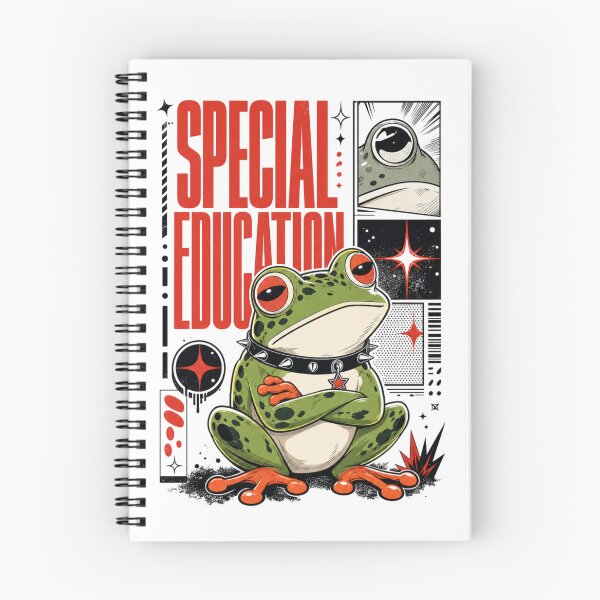 Item preview, Special Education Frog Graphic Poster T-Shirt | Funny SPED Teacher Toad Inclusion Educator Back to School Appreciation Gift Red Black Comic Art designed and sold by illeN-Art-World.