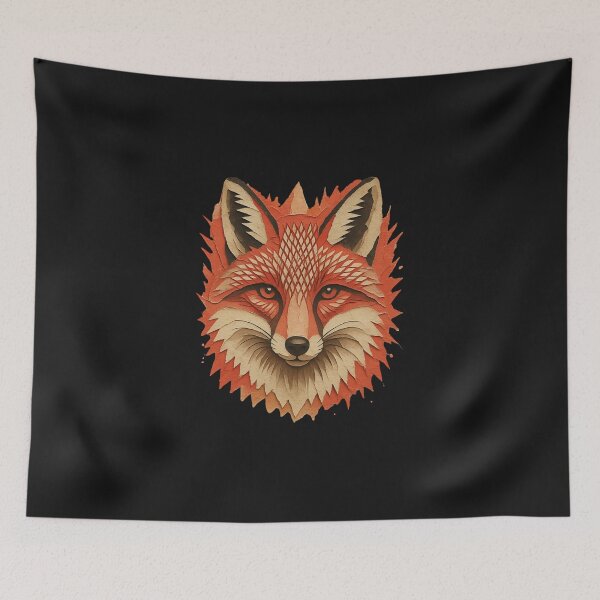Item preview, Vibrant Geometric Fox – Colorful Cartoon Dog Animal Art designed and sold by Genius Geek.