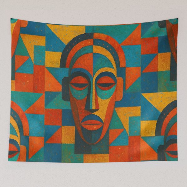 Item preview, African Mask Painting – Tribal African Art designed and sold by GalleryKauffeld.