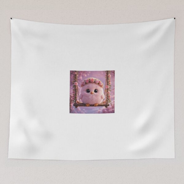Item preview, Cute Pink Chick with Flower Crown designed and sold by ThilankaDesign.