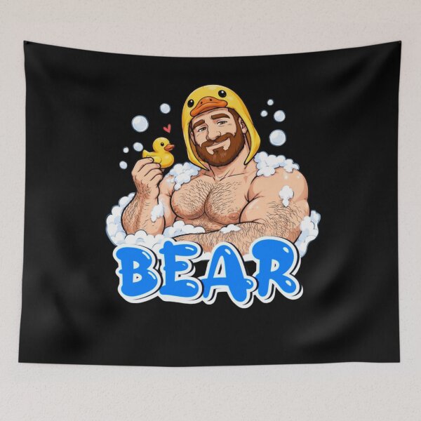 Item preview, Bear Bath Time | Gay Bear Duck Bath Funny Pride Design designed and sold by BrokenLabel.