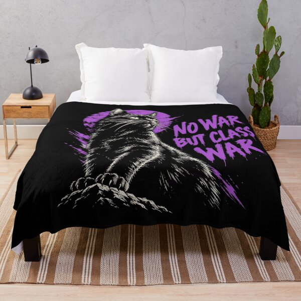 Item preview, No War But Class War Cat Retro Eat The Rich designed and sold by Bandnarelle.