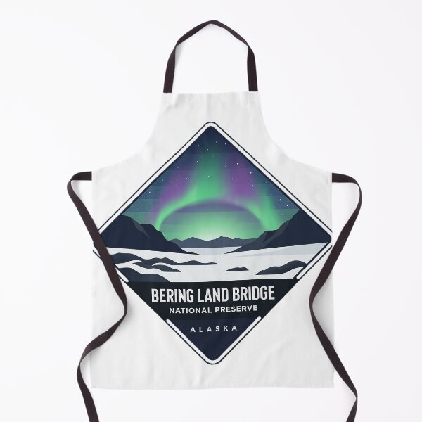 Item preview, Bering Land Bridge Alaska Aurora Winter Night Sticker designed and sold by DetourDgn.