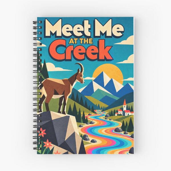 Item preview, Meet Me at the Creek – Psychedelic Mountain Goat designed and sold by MrsMirabilis.