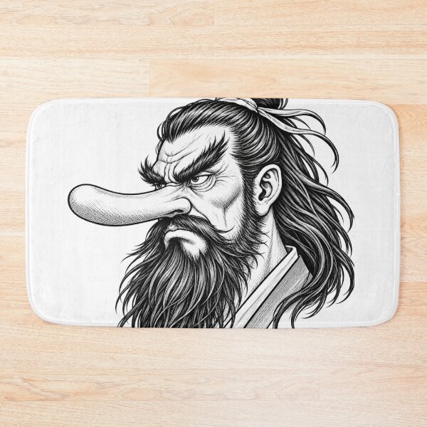 Item preview, Tengu Yokai – Japanese Folklore Black Ink Portrait designed and sold by onubi.