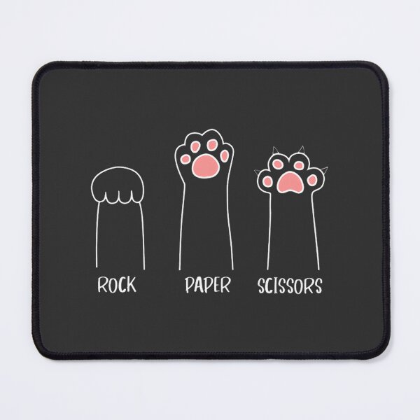 Item preview, Rock Paper Scissors Game with Cute Cat Paws Illustration designed and sold by Yobconcept.