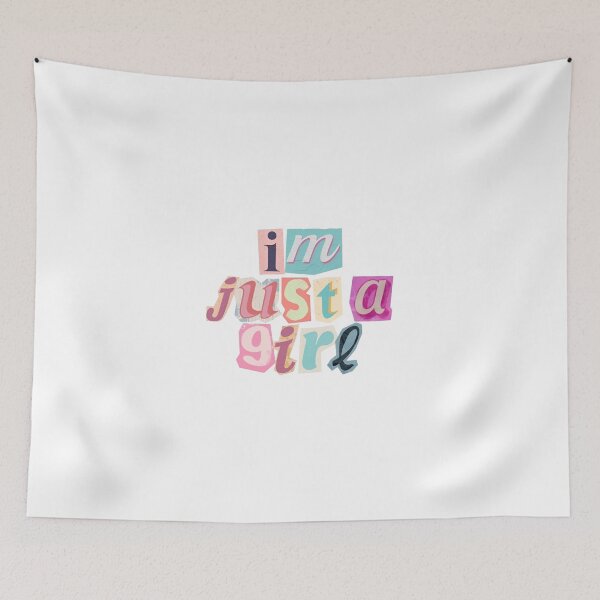 Item preview, I'm Just A Girl Ransom Note Y2K Aesthetic designed and sold by Worldofrat.