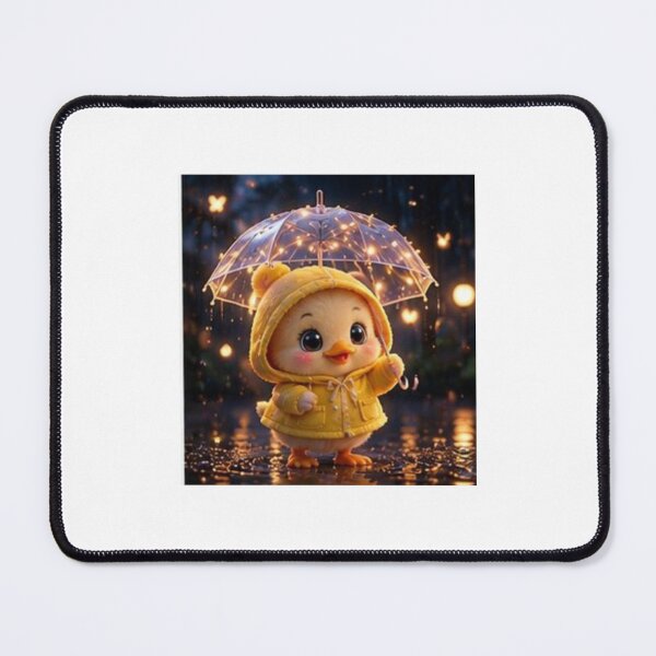 Item preview, Cute Duckling in Raincoat Night designed and sold by ThilankaDesign.