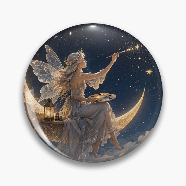 Item preview, Fairy Sitting on Crescent Moon designed and sold by ArcaneVisionArt.