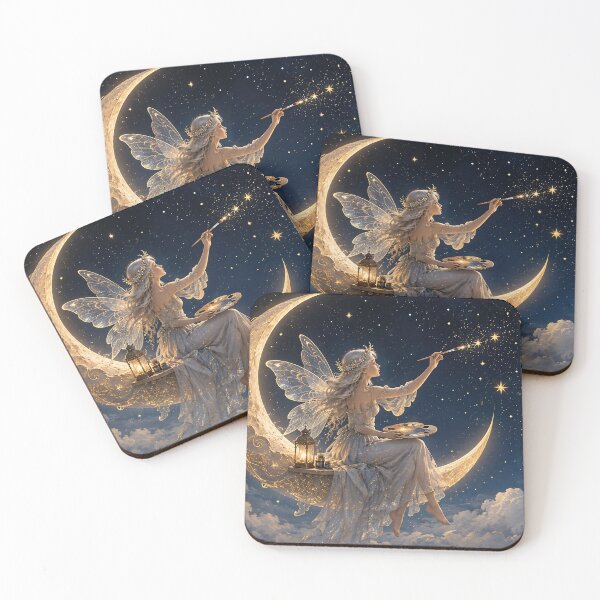 Item preview, Fairy Sitting on Crescent Moon designed and sold by ArcaneVisionArt.