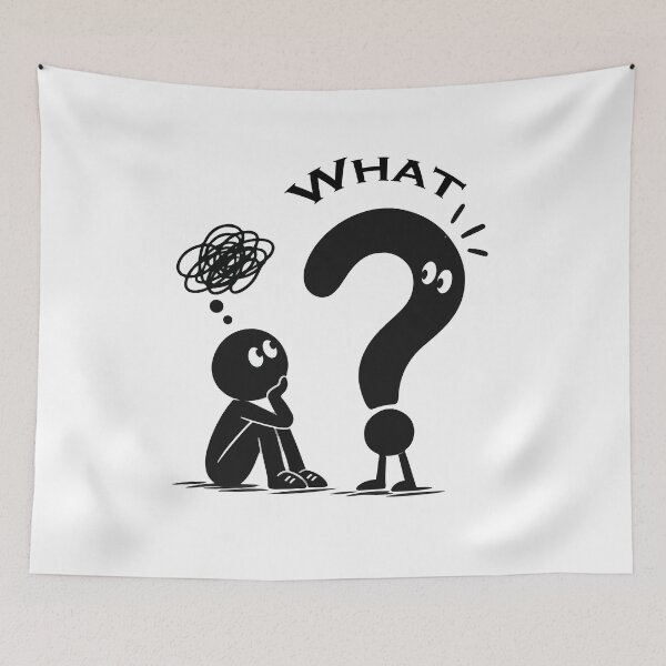 Item preview, What? Overthinking Funny Question Mark T-Shirt designed and sold by BongLines.