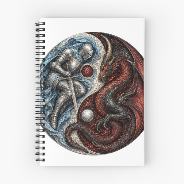 Item preview, Knight and Dragon Yin Yang designed and sold by FyreHorse Designs.