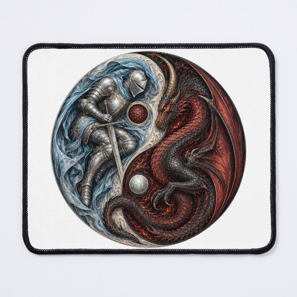 Item preview, Knight and Dragon Yin Yang designed and sold by FyreHorse Designs.