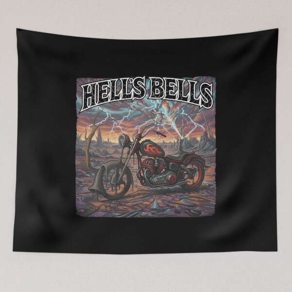 Item preview, HELL'S BELLS Storm Chopper Wasteland Art designed and sold by CarlottaKubzfsg.