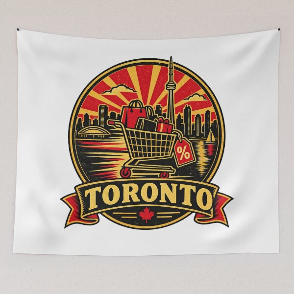 Item preview, Toronto Black Friday Shirt – Retro Shopping Deal Chaser Badge Design designed and sold by Globalcitytees.