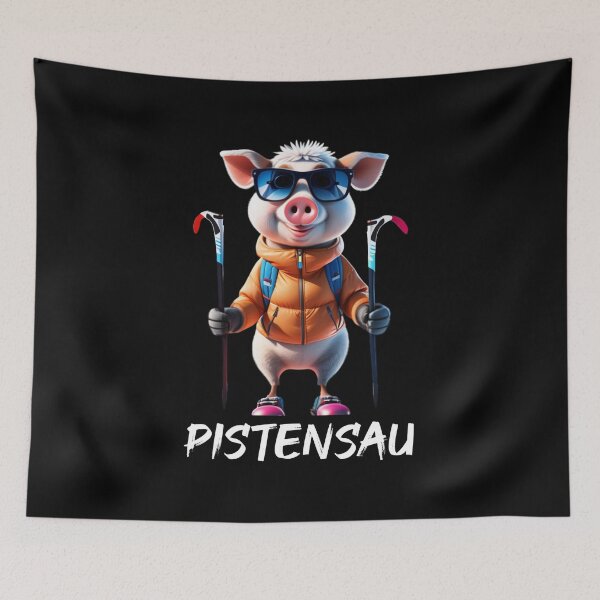 Item preview, Skiing Pig Funny Skier Ski Pig designed and sold by Loona97.