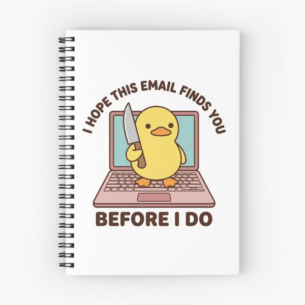 Item preview, I Hope This Email Finds You Before I Do Knife Duck Funny Office Sarcasm Laptop Meme designed and sold by raedattia.