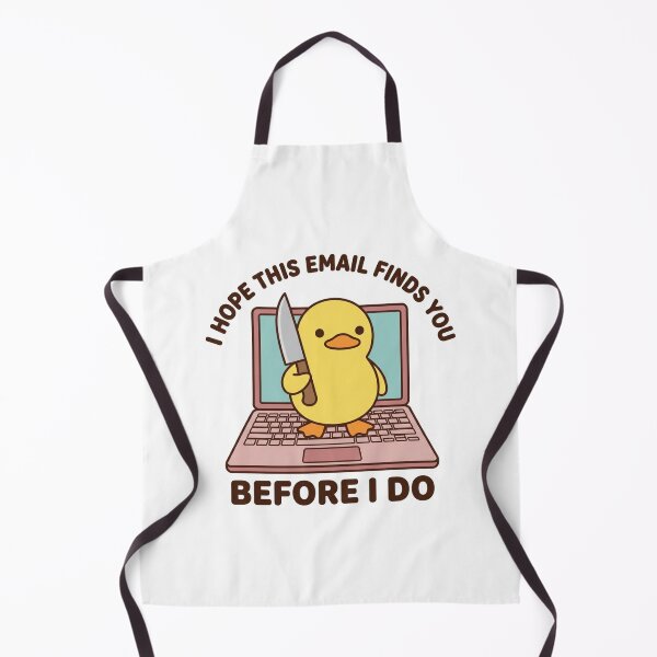 Item preview, I Hope This Email Finds You Before I Do Knife Duck Funny Office Sarcasm Laptop Meme designed and sold by raedattia.