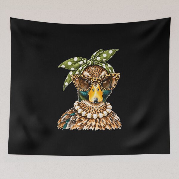 Item preview, Glam Mallard Duck Wearing Polka Dots Bandana, Hunting Season designed and sold by RuperDelois.