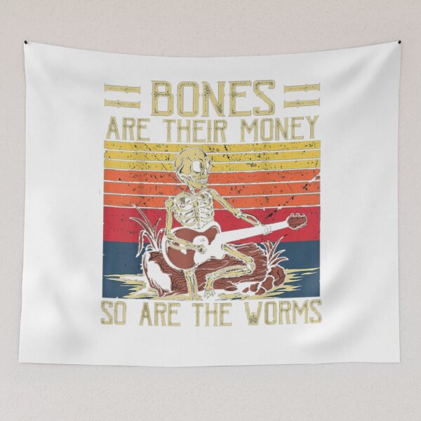 Item preview, Bones Are Their Money Skeleton Playing Guitar Retro Vintage designed and sold by JuarezRoy.