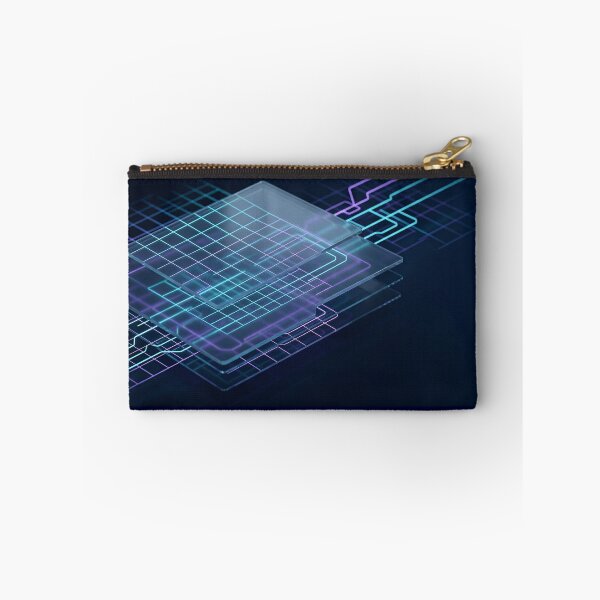 Item preview, Futuristic Dark Mode Background with Frosted Glass Layers and Glowing Neon Grid designed and sold by Agnisherl.