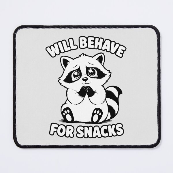 Item preview, Will Behave For Snacks Raccoon. Funny Cute Crying Sad Eyes designed and sold by MalisoStickers.
