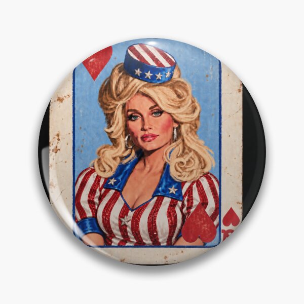 Item preview, Dolly Parton Queen Of Hearts Vintage Patriotic Playing Card designed and sold by SonnyGilmore.