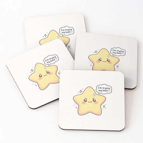 Item preview, I’m Trying My Best Kawaii Star Sticker designed and sold by Cerys-GS.