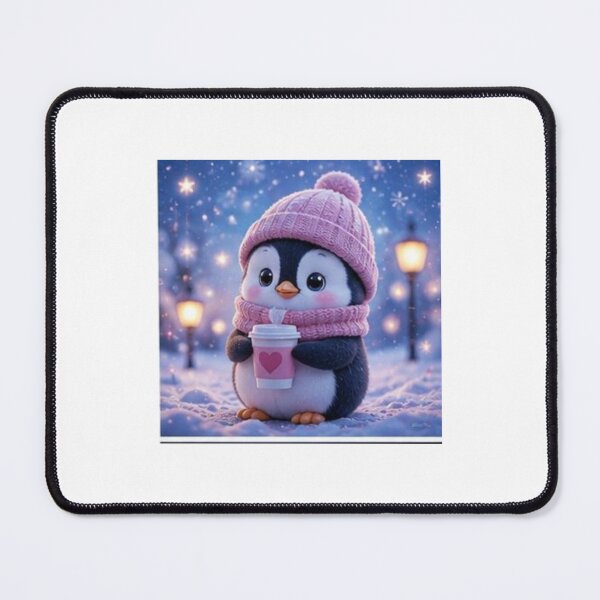 Item preview, Cute Penguin with Hot Cocoa Winter designed and sold by ThilankaDesign.