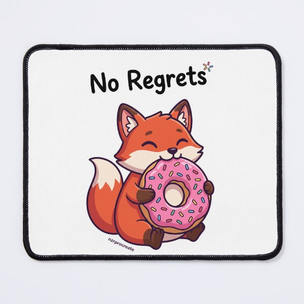 Item preview, No Regrets Cute Fox Donut Lover designed and sold by NzrProcreate.
