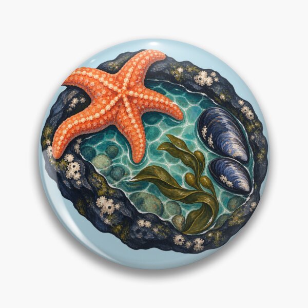 Item preview, Orange Sea Star in a Turquoise Tidepool designed and sold by Triple-NTH.