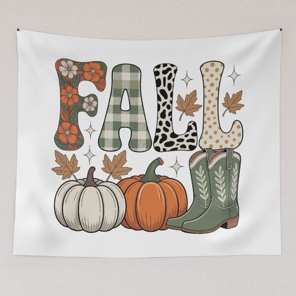 Item preview, Fall Boots Pumpkins Autumn Leaves Cozy Season Design designed and sold by Working Pajama.