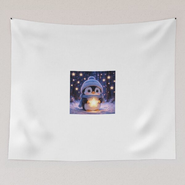 Item preview, Cute Penguin Holding Magic Star designed and sold by ThilankaDesign.