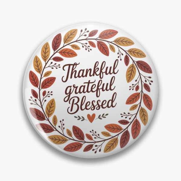 Item preview, Thankful Grateful Blessed Fall Thanksgiving Wreath designed and sold by Working Pajama.