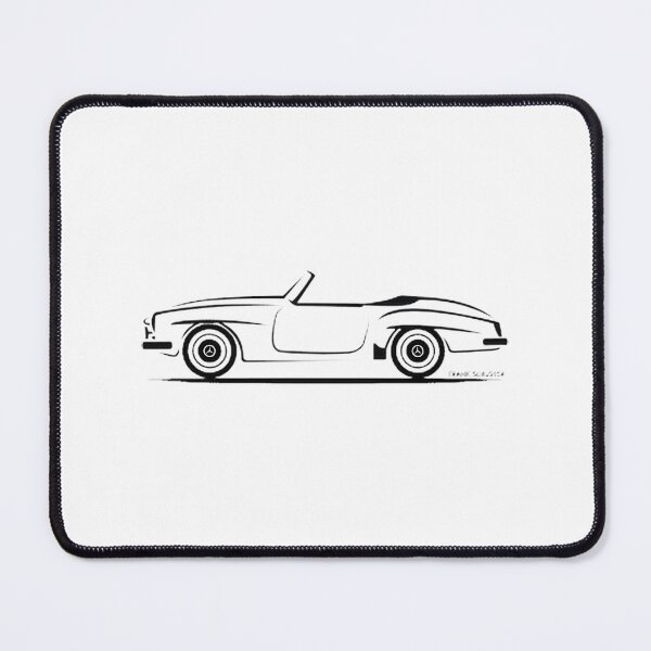 Item preview, Classic Black Mercedes Benz SL W Car Illustration Design designed and sold by Shawon Khan Sourov.