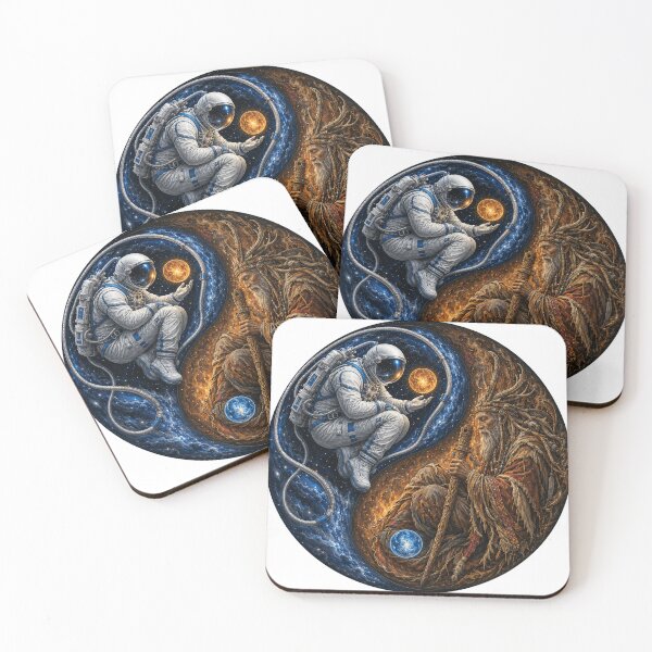 Item preview, Astronaut and Shaman Yin Yang  designed and sold by FyreHorse Designs.