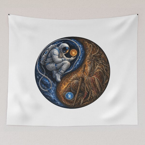 Item preview, Astronaut and Shaman Yin Yang  designed and sold by FyreHorse Designs.