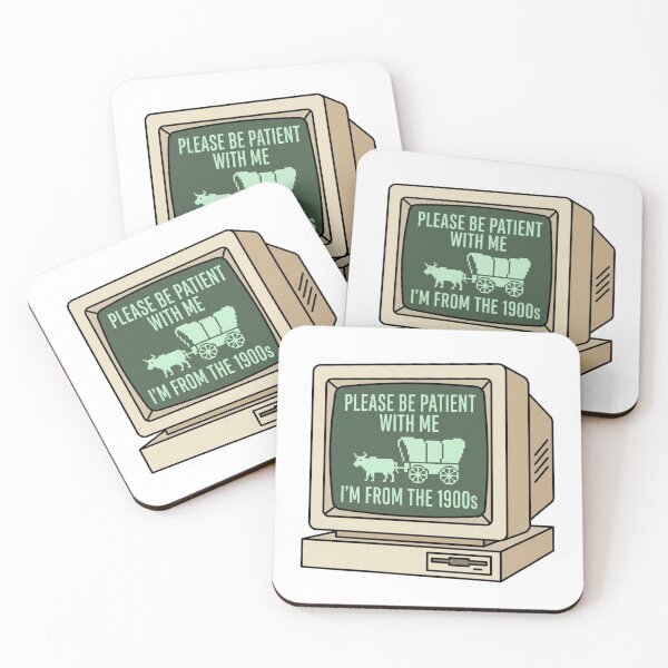 Item preview, Please Be Patient With Me I'm From The 1900s Vintage Computer Oregon Trail Humor designed and sold by raedattia.
