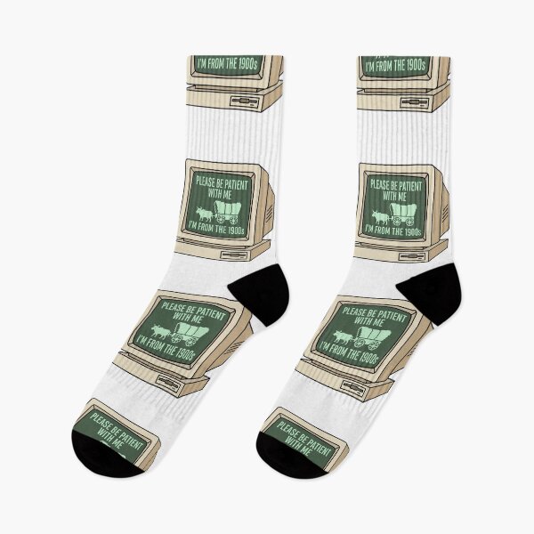 Item preview, Please Be Patient With Me I'm From The 1900s Vintage Computer Oregon Trail Humor designed and sold by raedattia.