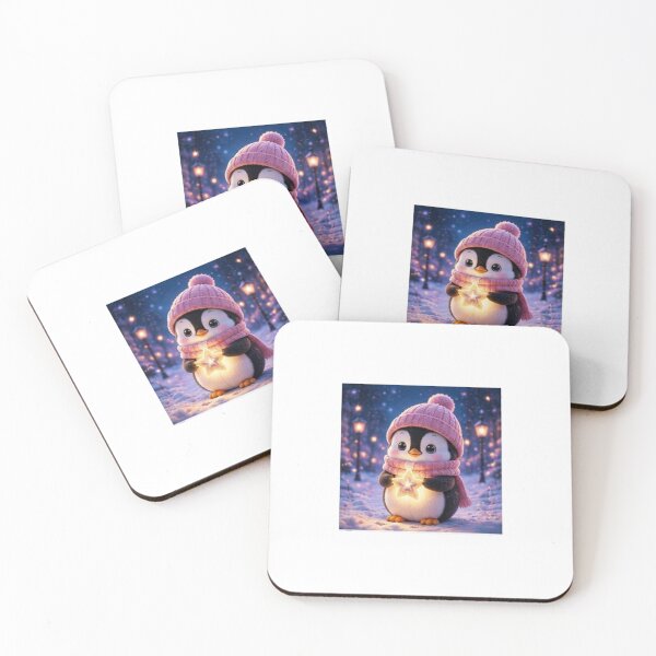 Item preview, Pink Penguin with Magic Starlight designed and sold by ThilankaDesign.