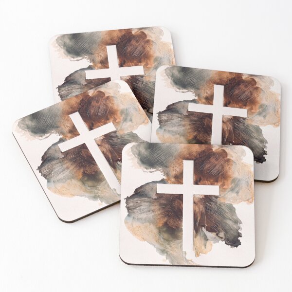 Item preview, Minimalist Christian Cross Wall Art, Modern Cross Print, Contemporary Christian Decor, Abstract Watercolor Cross, Neutral Faith Artwork designed and sold by FaithArtCrea.