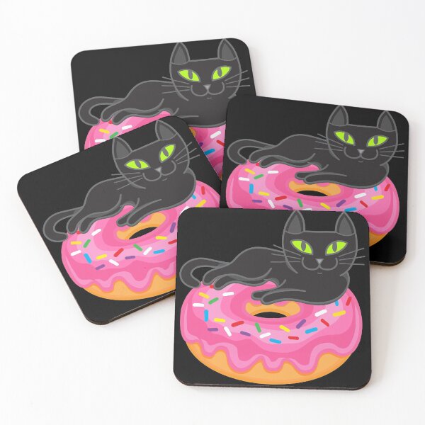Item preview, My black cat loves donuts designed and sold by plushism.