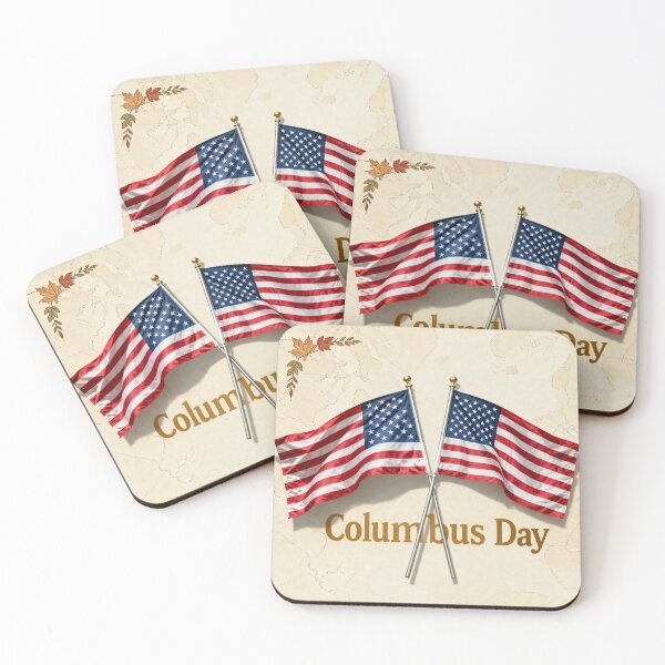 Item preview, Columbus Day USA Patriotic Flags Design designed and sold by Nela-&-Lena.