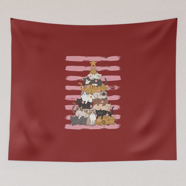 Item preview, Meowy Catmas Cat Christmas Tree designed and sold by dudelinart.